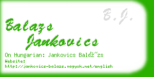 balazs jankovics business card